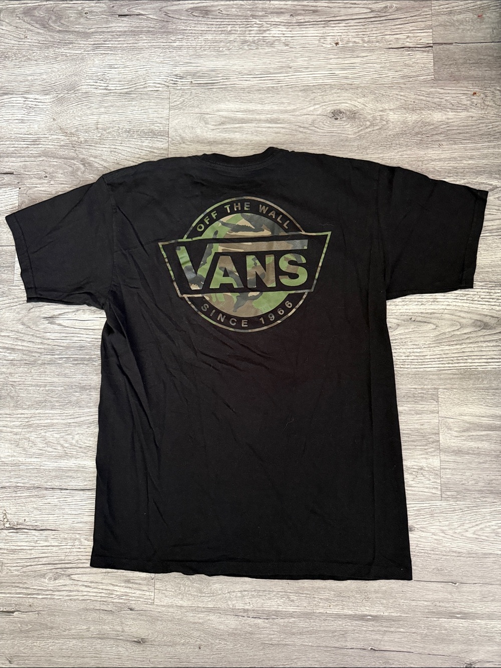 Vans Black Short Sleeve Tee with Subtle Chest Logo - Picture 3 of 3